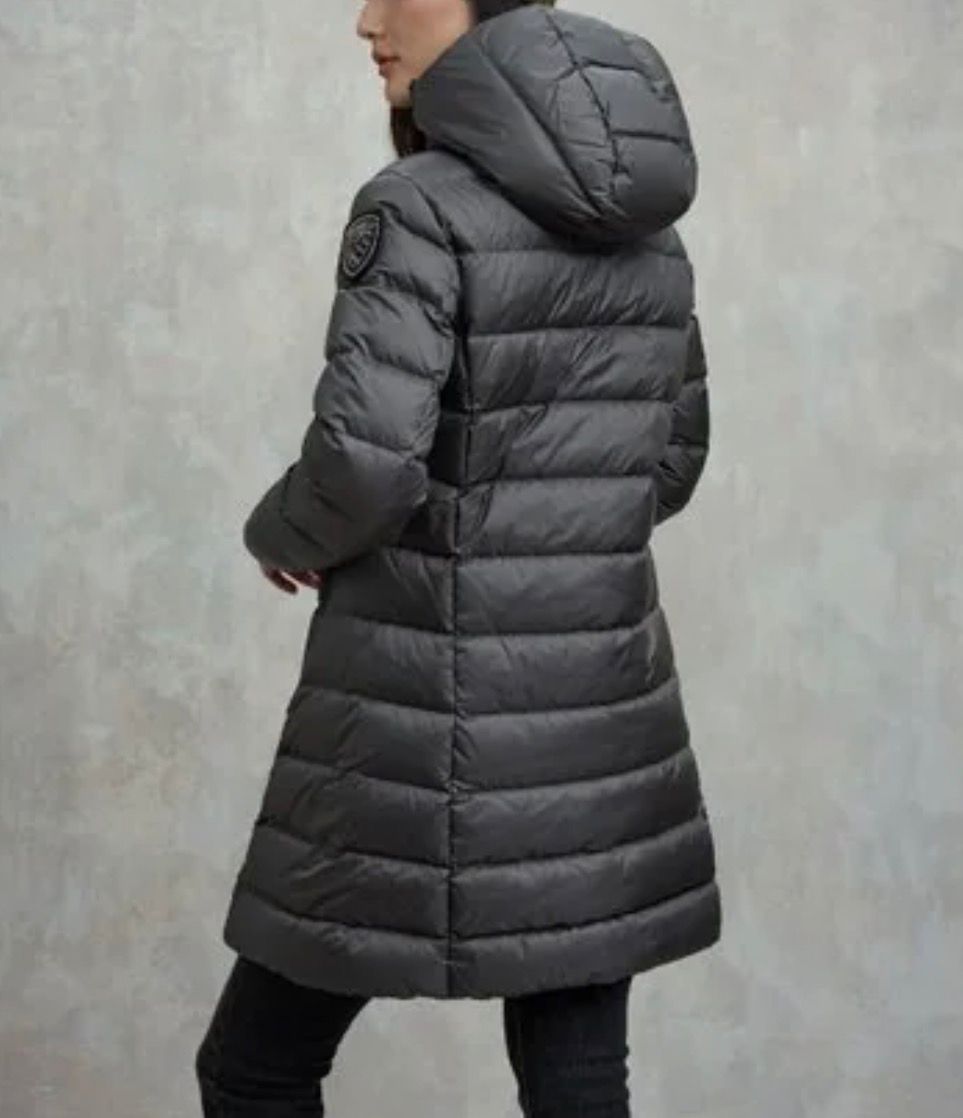 PIUMINO LUNGO A RIGHE AGNES GRIGIO