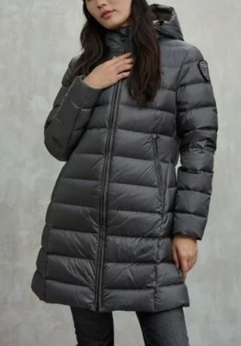 PIUMINO LUNGO A RIGHE AGNES GRIGIO