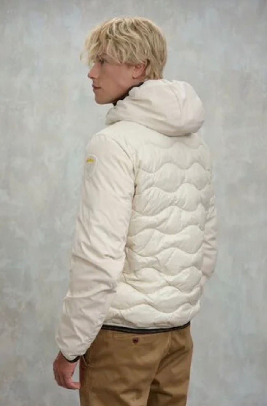 PIUMINO UOMO IMBOTTITURA MISTA ALBERT BIANCO/PANNA